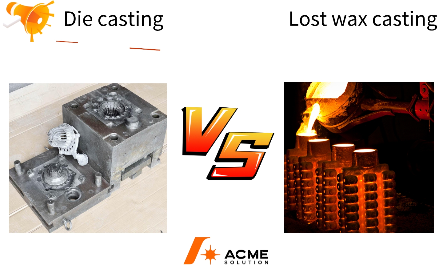 Difference between Die Casting and Lost-wax casting